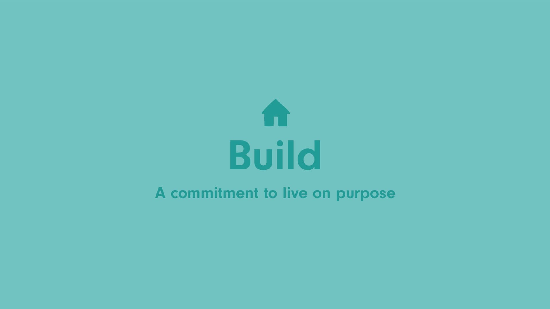 Text graphic that says Build