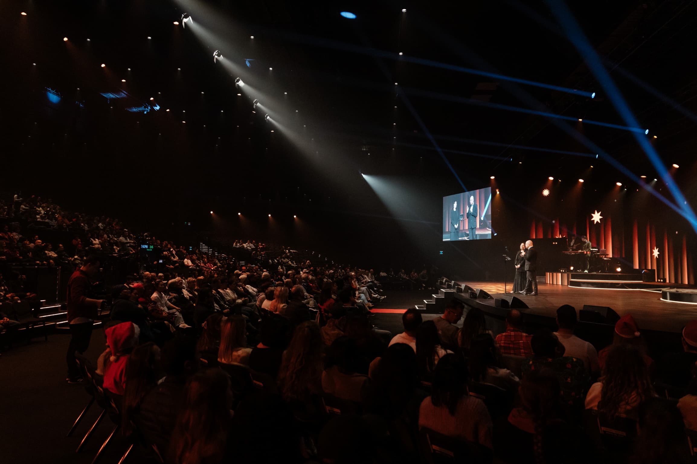 Auditorium with people seated at Central