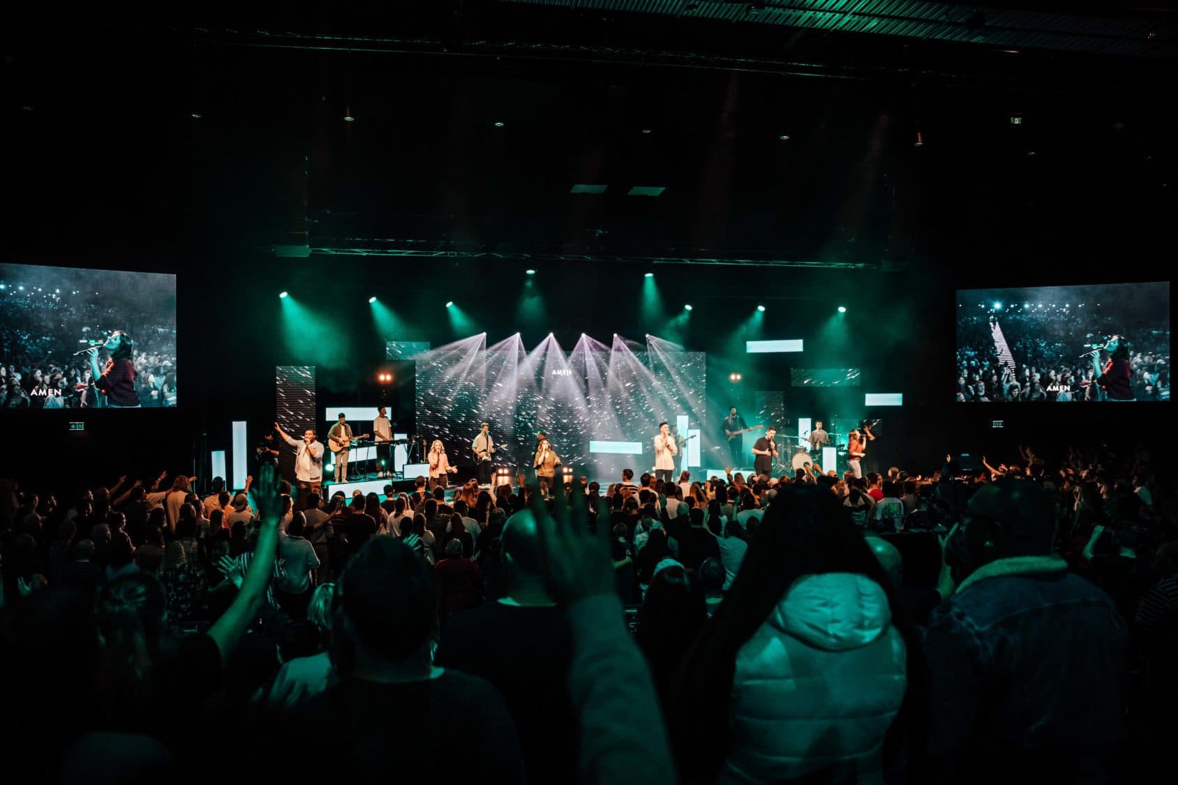 People worshipping Jesus at Central
