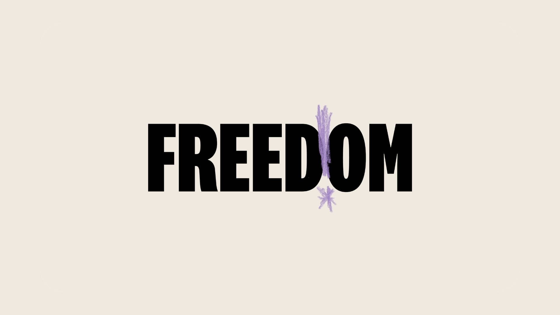 Freedom on beige background