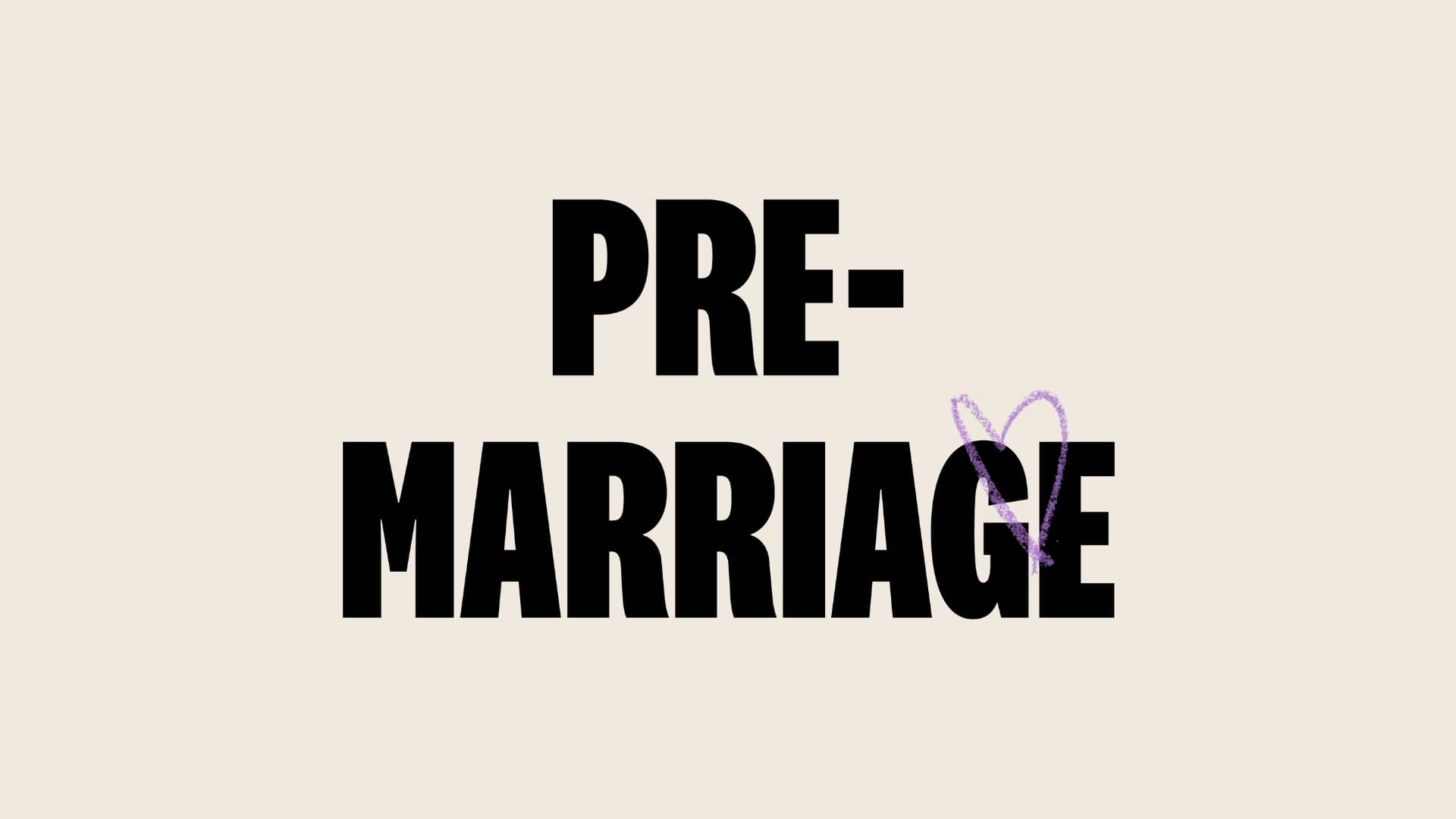 Pre-Marriage on beige background