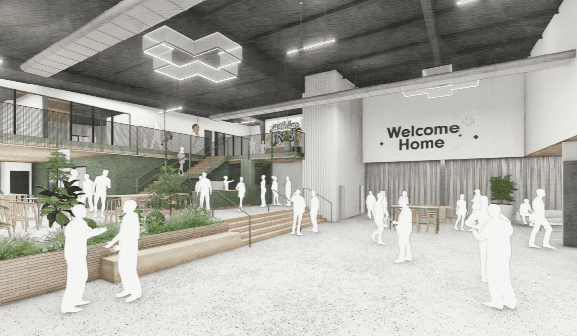 Render of the new West Campus foyer